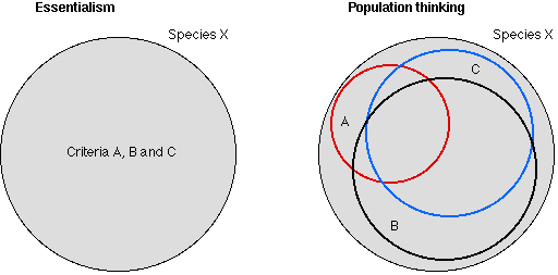 Essentialism versus population thinking